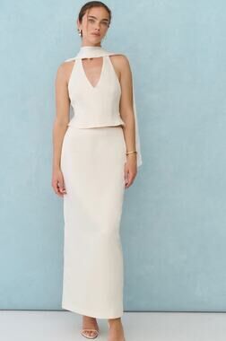 Few moda little white looks jade skirt top set $297 size 6